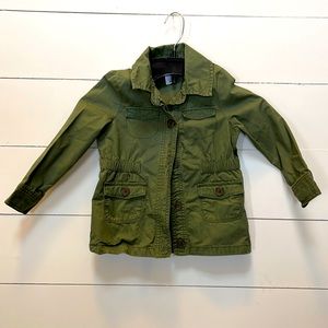 Olive Green Carters light girls jacket. 4T